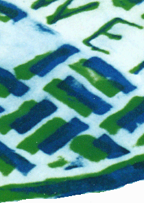 Nilsen's way of layering the different colors creates a new dimension on the canvas. (Detail of a 'NYC Sewer' cover painting)